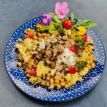 Nach so einem Essen hast Du vermutlich keinen Hunger zwischen den Mahlzeiten mehr. Ein vollwertiges veganes Essen, das satt macht und proteinreich ist.